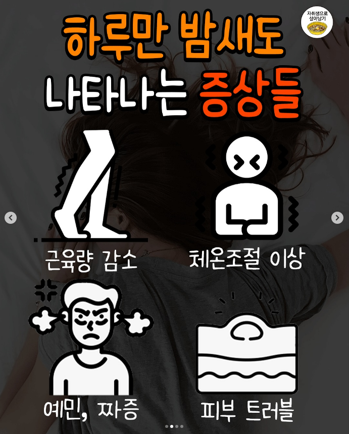 하루만 밤새도 우리몸에서 일어나는일 | 인스티즈