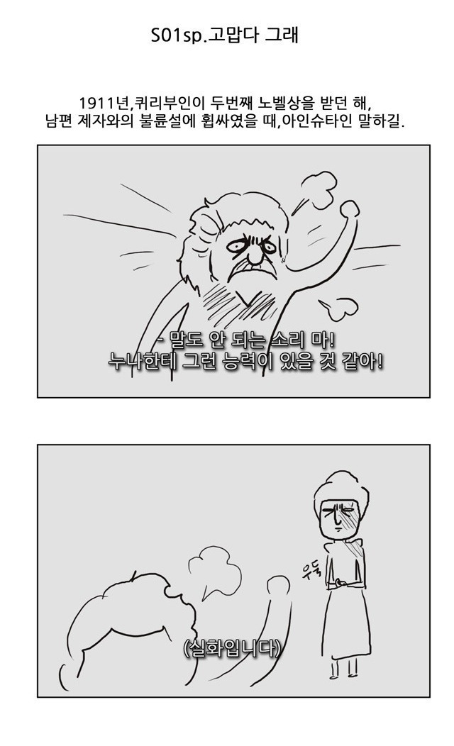  퀴리부인을 변호하는 아인슈타인