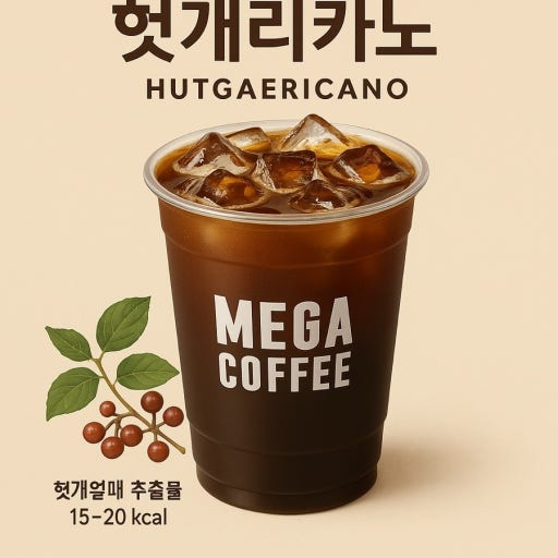  호불호 세게 갈리는 메가커피 신메뉴 헛개리카노