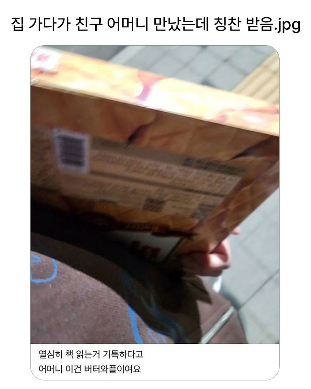 집 가다가 친구 어머니 만났는데 책 읽는다고 칭찬해주심 | 인스티즈