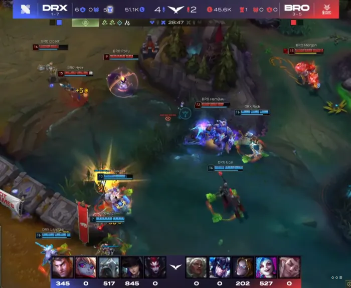  [BRO vs DRX] 장로한타에서 3명을 날려버리는 스펀지 ㅋㅋㅋㅋㅋㅋㅋ.gif
