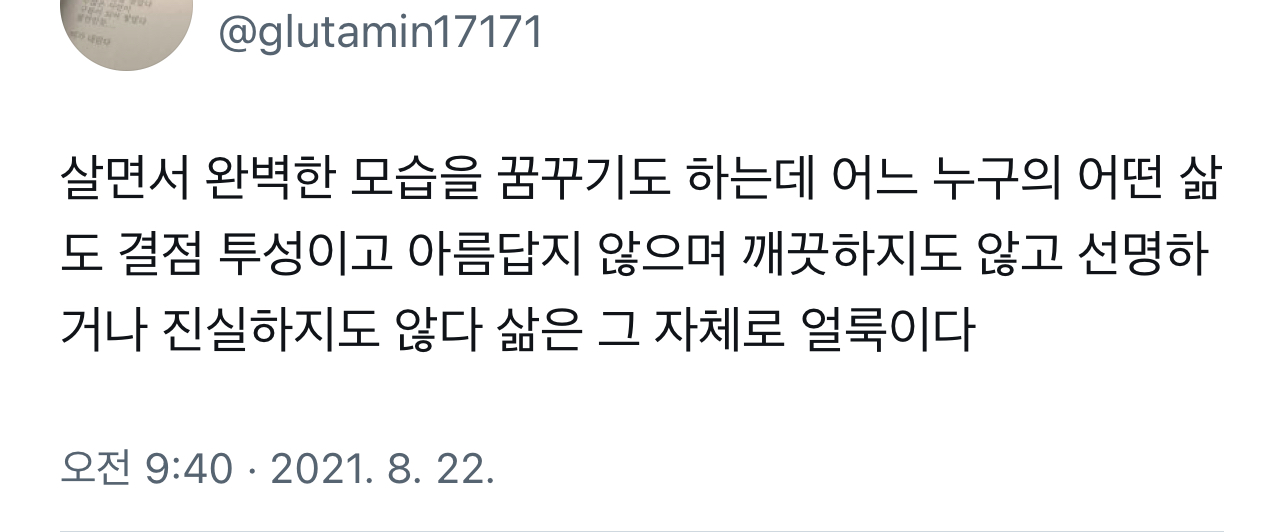 그냥 행복한 순간을 많이 경험하는 삶을 사는 거지.twt | 인스티즈
