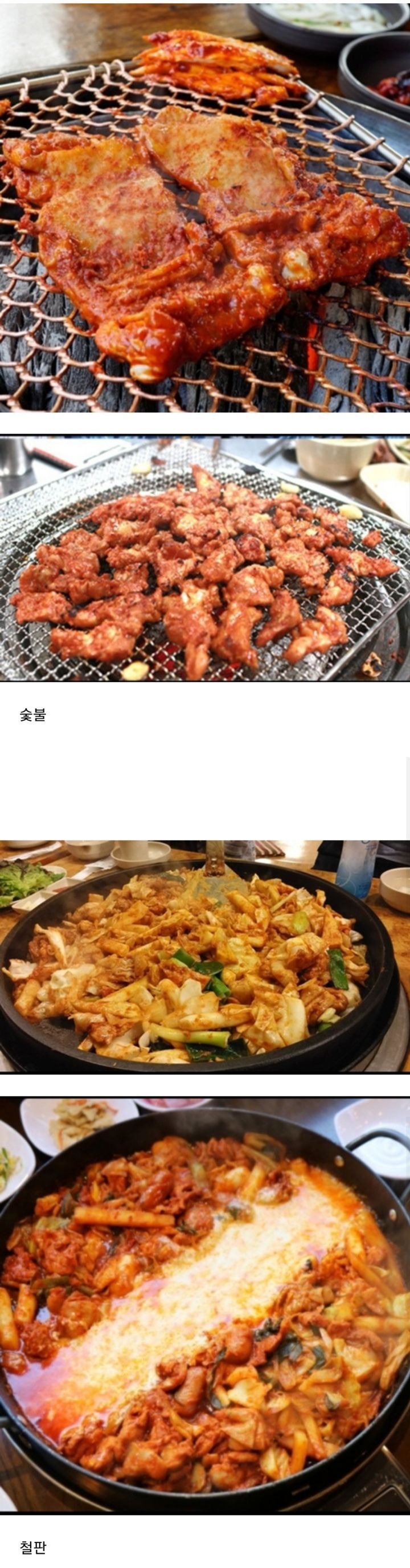 닭갈비 취향 확갈리는 숯불 vs 철판 | 인스티즈
