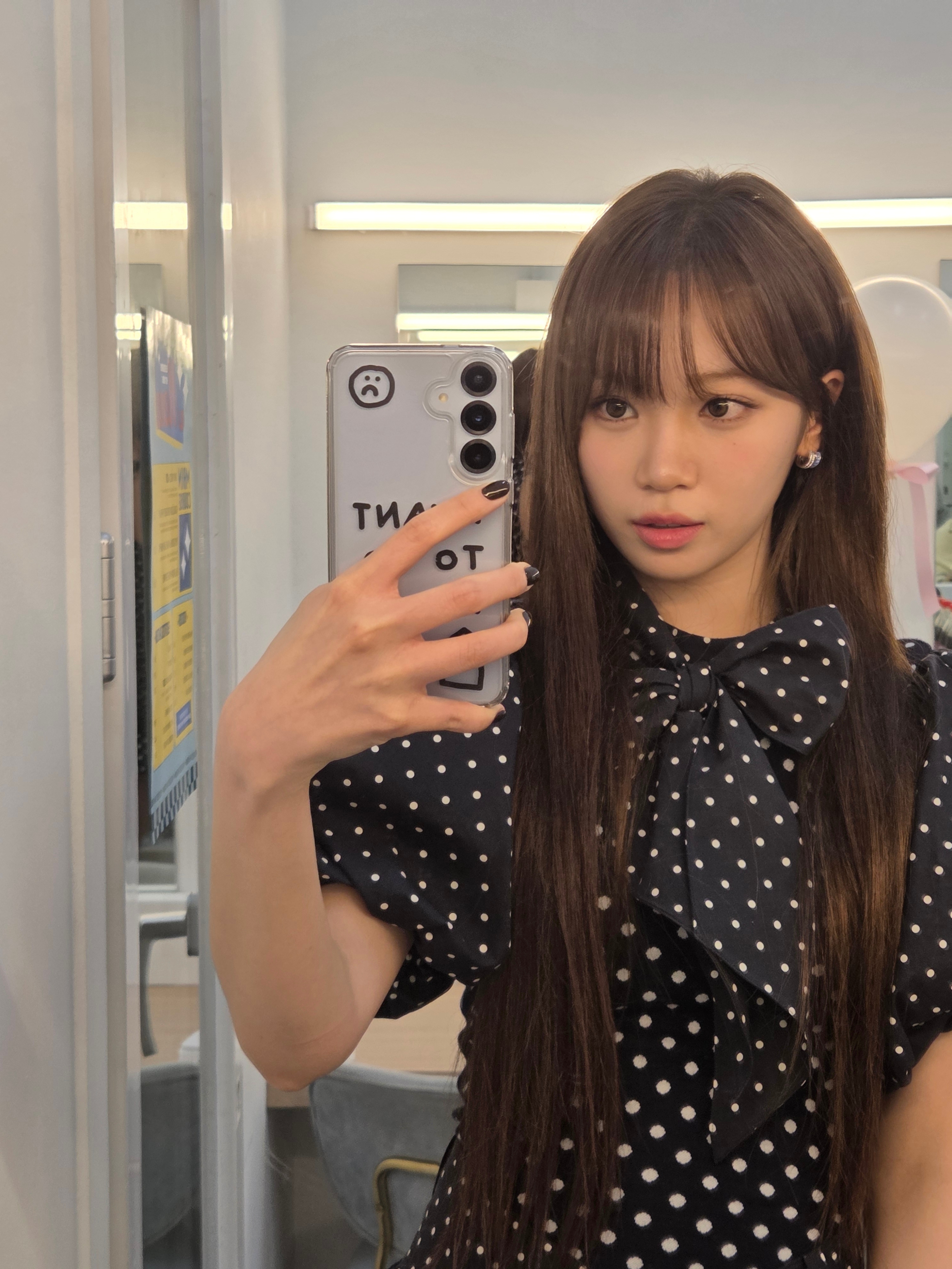 오랜만에 장발머리한 김채원 | 인스티즈