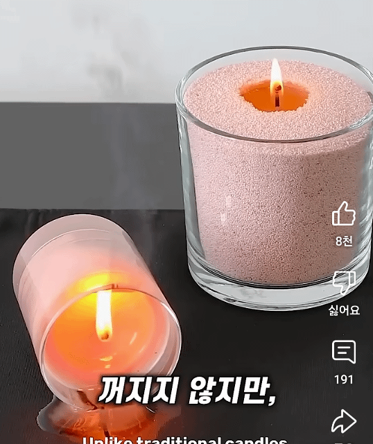 옆으로 넘어져도 불이 나지 않는 양초.gif | 인스티즈