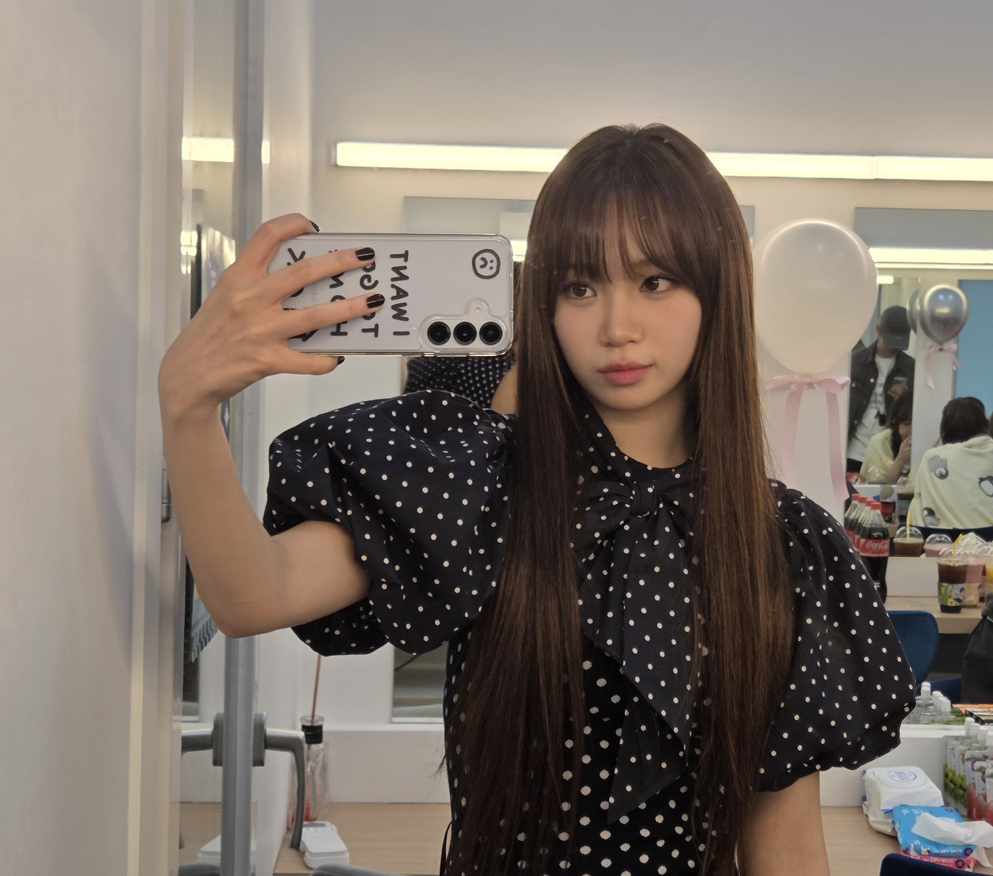 오랜만에 장발머리한 김채원 | 인스티즈
