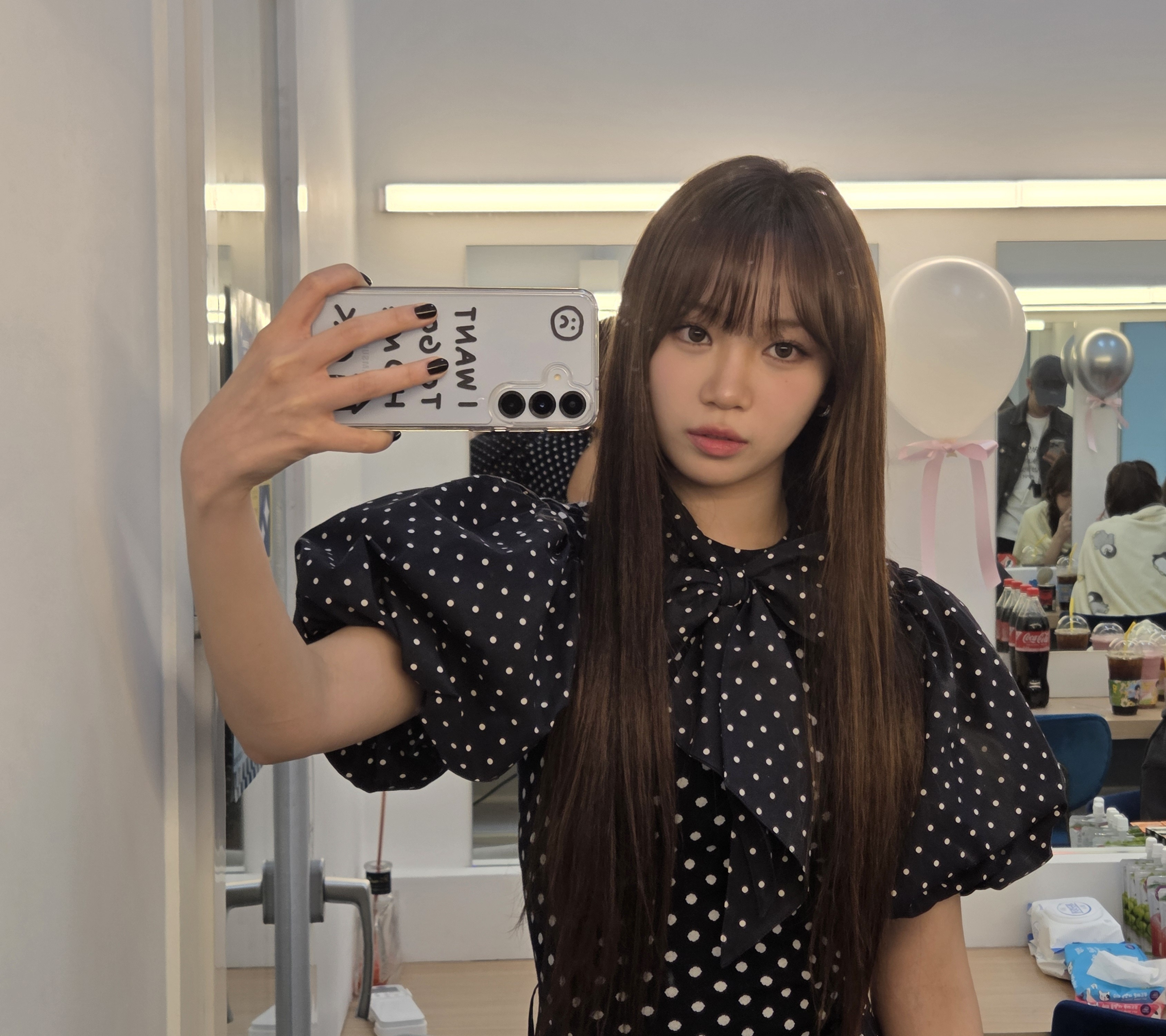 오랜만에 장발머리한 김채원 | 인스티즈