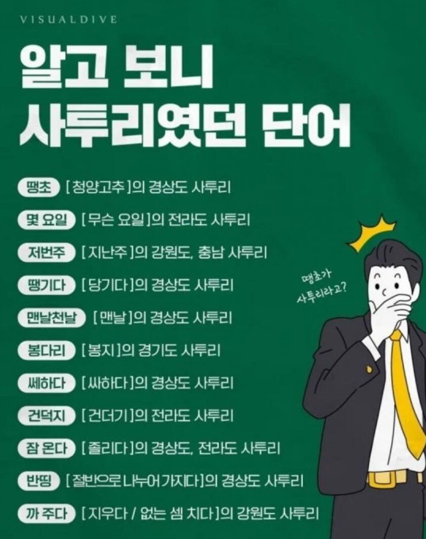  알고 보니 사투리였던 단어1