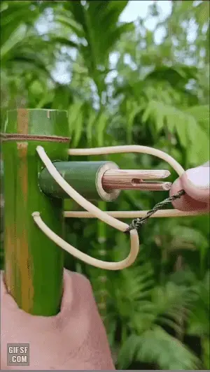  DIY 대나무 새총
