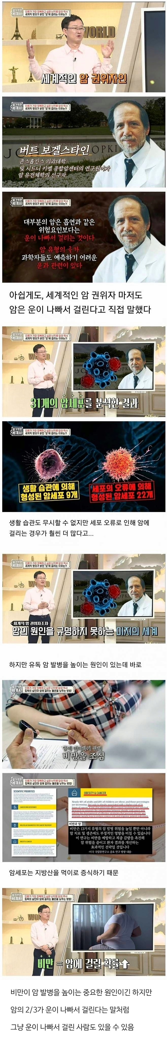  존스홉킨스 의대 세계적인 암 전문가가 말하는 암에 걸리는 원인.jpg