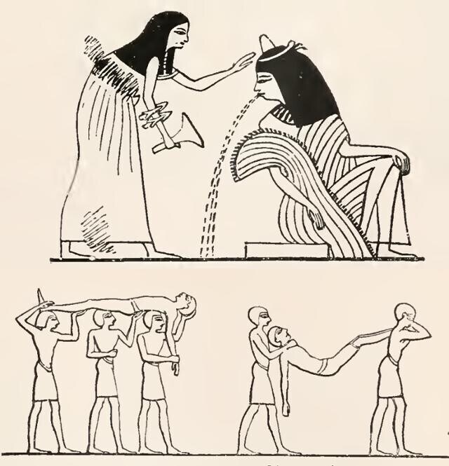 이집트에 술 마시고 토하는 거랑 술 취한 친구 옮기는 벽화가 있다는 게 | 인스티즈