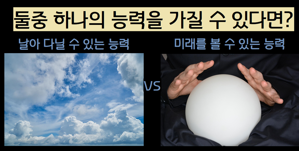  날 수 있는 능력 vs 미래를 보는 능력
