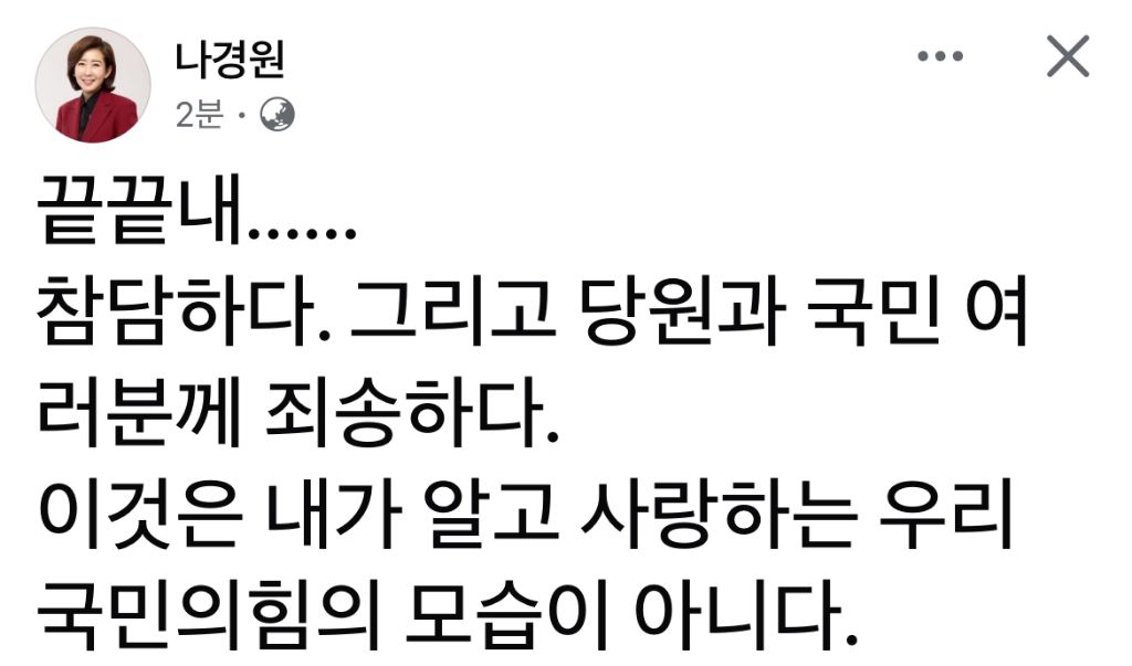  나경원 페이스북
