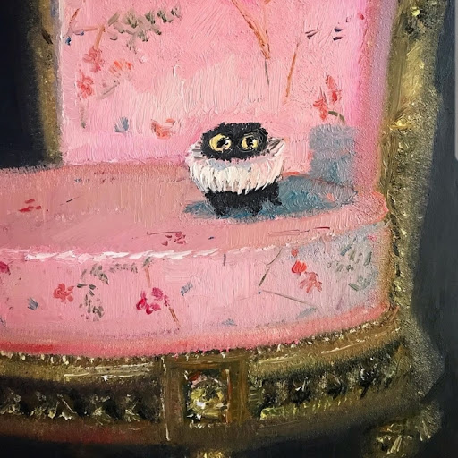새벽갤을 가르는 의자에 고양이 묻은 그림 | 인스티즈