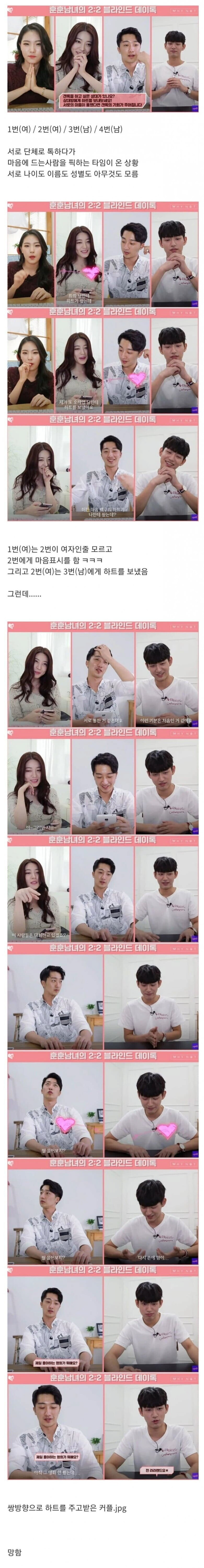  성별 안 밝히고 2대2 블라인드 소개팅 실험.jpg