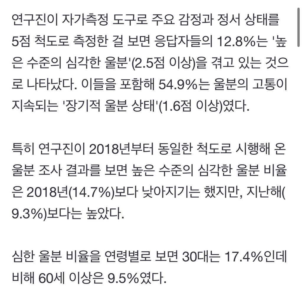 우리 국민 10명 중 5명은 '화병'…"지난 1년 심각한 스트레스" | 인스티즈