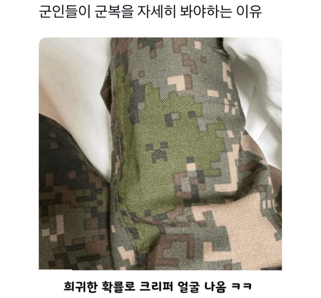 군인들이 군복을 자세히 봐야하는 이유