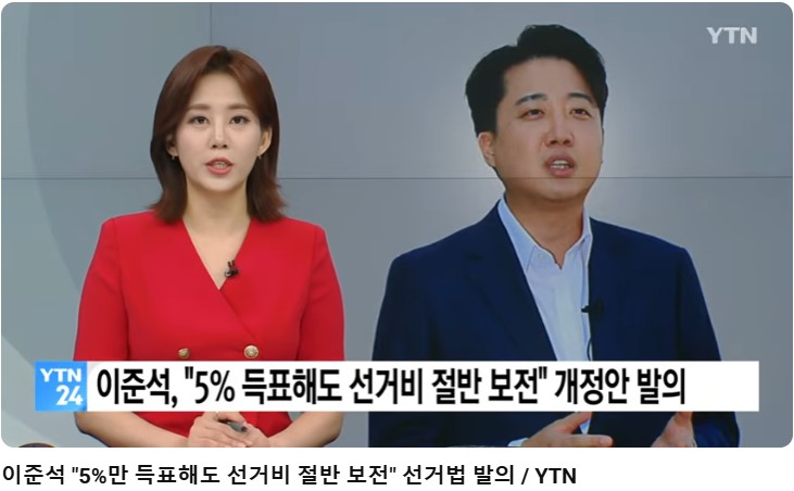  이준석 5% 득표해도 50% 보전”…&apos;반값 선거법&apos; 발의