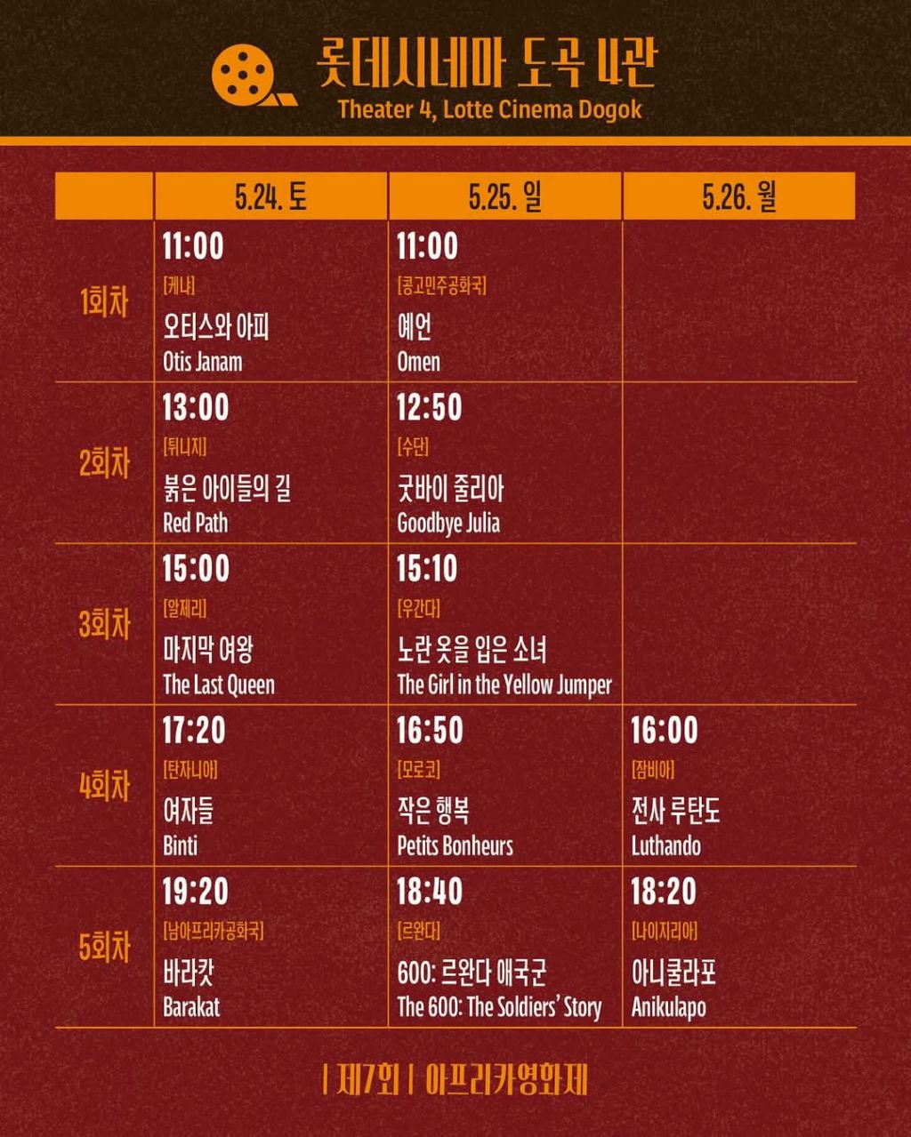 모든 영화 전석 무료로 관람할 수 있는 아프리카 영화제 (5/21 ~ 5/26) | 인스티즈