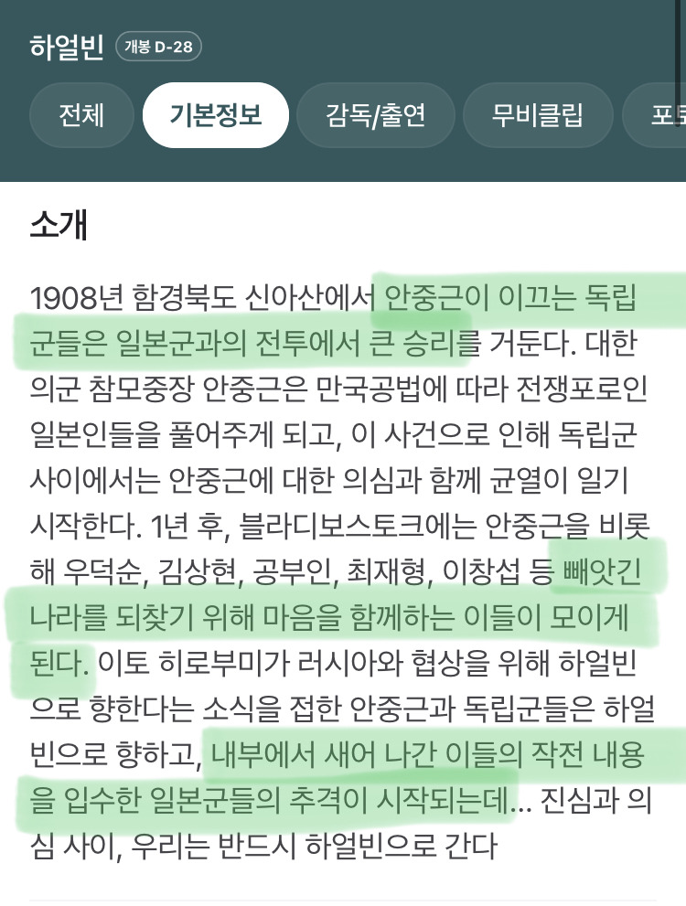 손익분기 난리난 안중근 의사 영화, 하얼빈 | 인스티즈