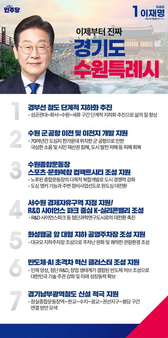 이재명 지역별 상세 공약 추가적으로 더 뜨는 중.jpg (본인 지역 확인 ㄱㄱ) | 인스티즈