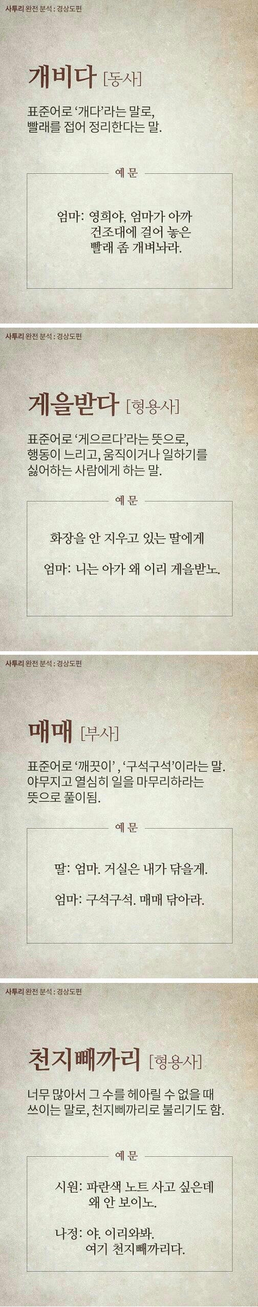 타지 사람들은 잘 모르는 경상도 사투리. jpg | 인스티즈