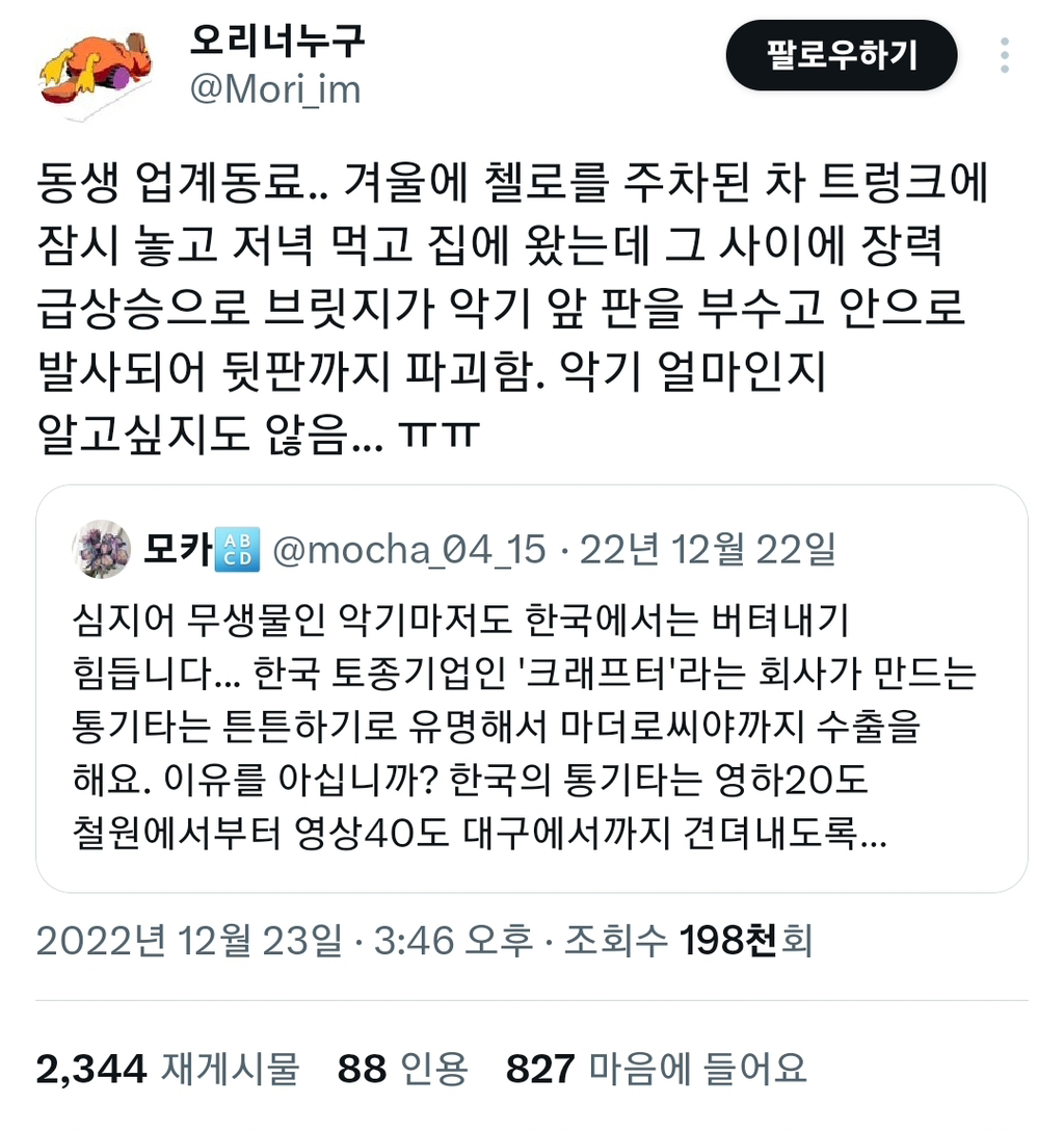 연교차때문에 고생하는 의외의 직종 : 연주자 | 인스티즈