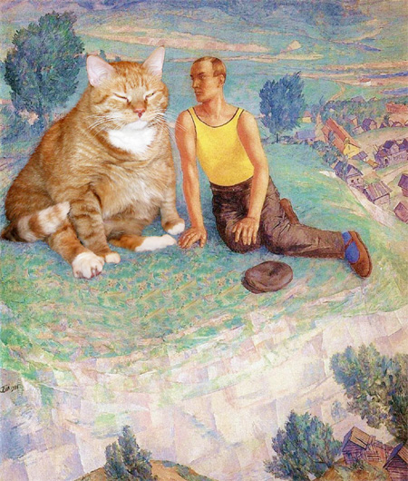 러시아 화가가 유명 명화에 자기 고양이 끼워 넣음 | 인스티즈