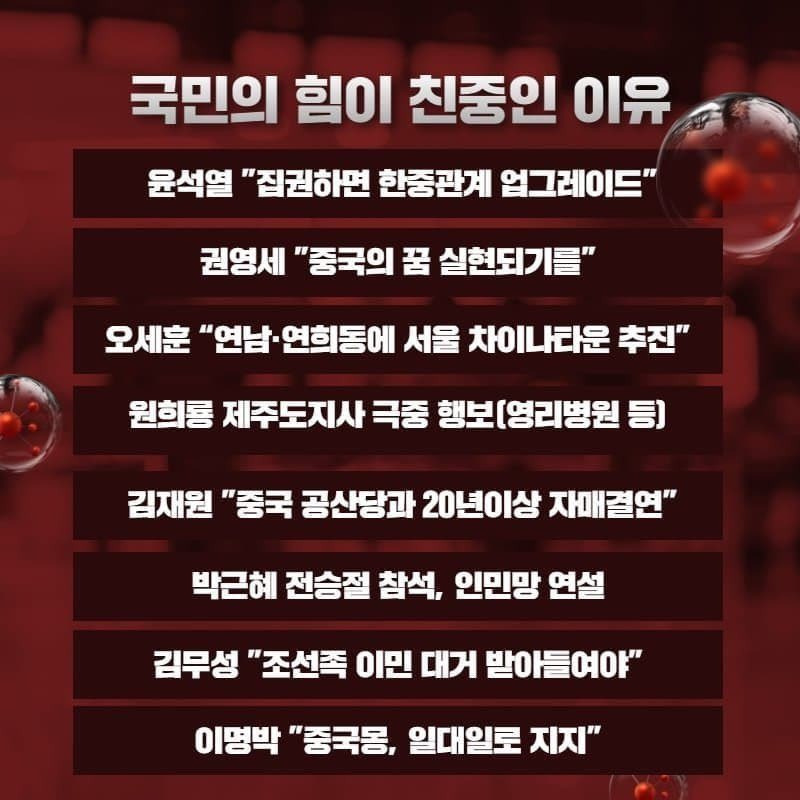  민주당 친중이라는 사람들이 이런건 외면함 ㅋㅋㅋㅋ
