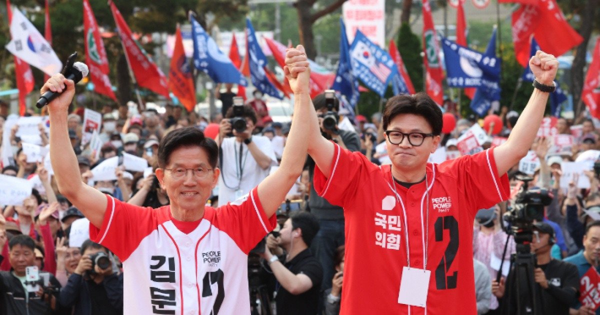 김문수 손잡은 한동훈…'친윤 타도' 외치다 뭇매 | 인스티즈