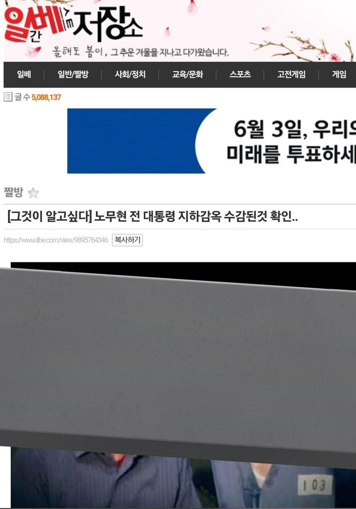 "노무현 대통령이 지하에 계신다" 역시나 일베밈이었음🤬😡 | 인스티즈