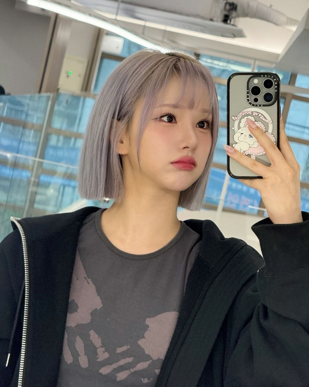 오랜만에 단발한 비비지 은하 | 인스티즈