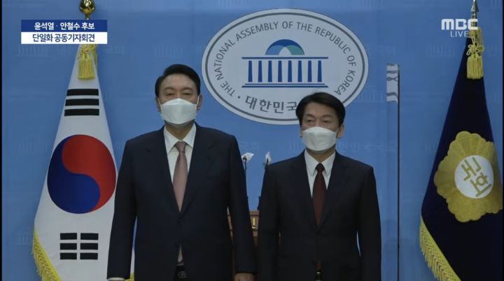  3년 전 윤석열-안철수 단일화