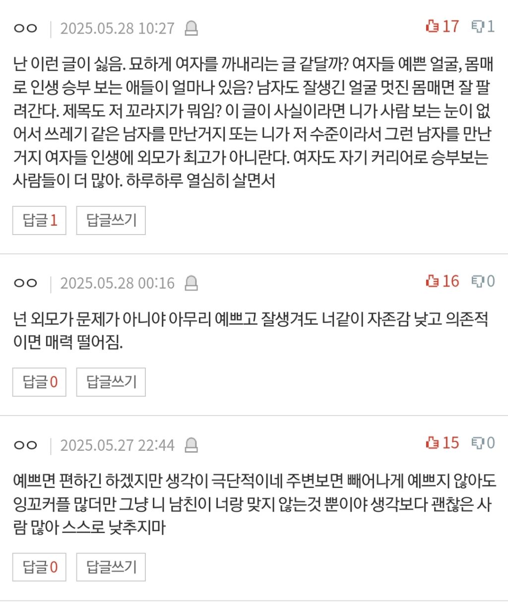 [판] 여자는 결국 외모가 최고 | 인스티즈