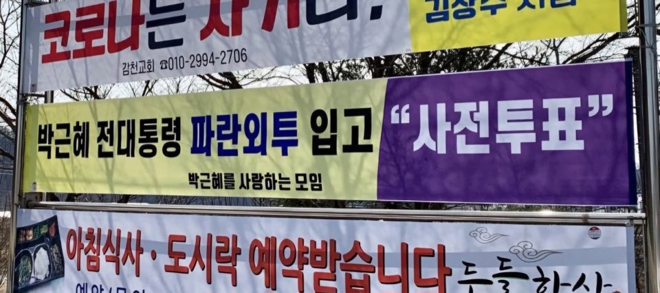  박사모 현수막 근황