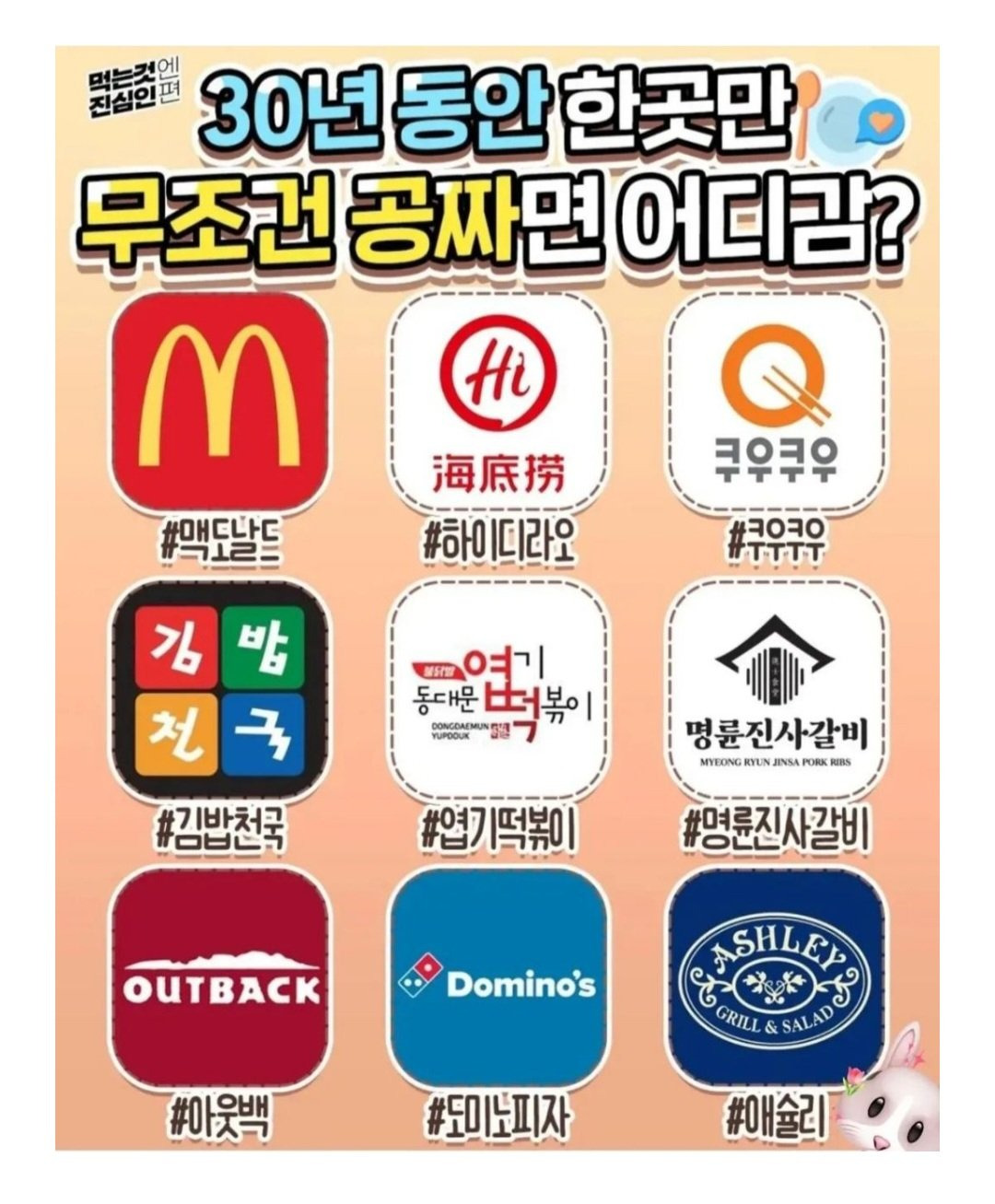  30년 동안 한곳만 무조건 공짜면 어디 감?