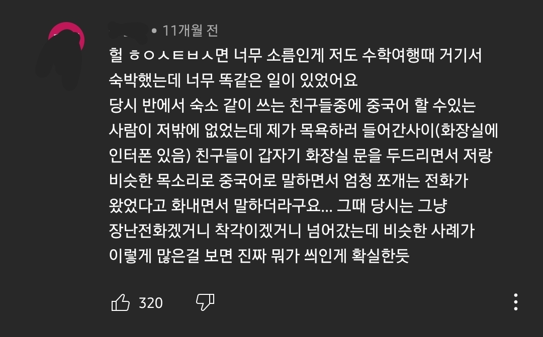 [해쭈] 일본 수학여행에서 있었던 소름끼치는 실화 + 더 소름 돋는 유튜브 댓글 캡쳐본 스압주의 +)추가 | 인스티즈