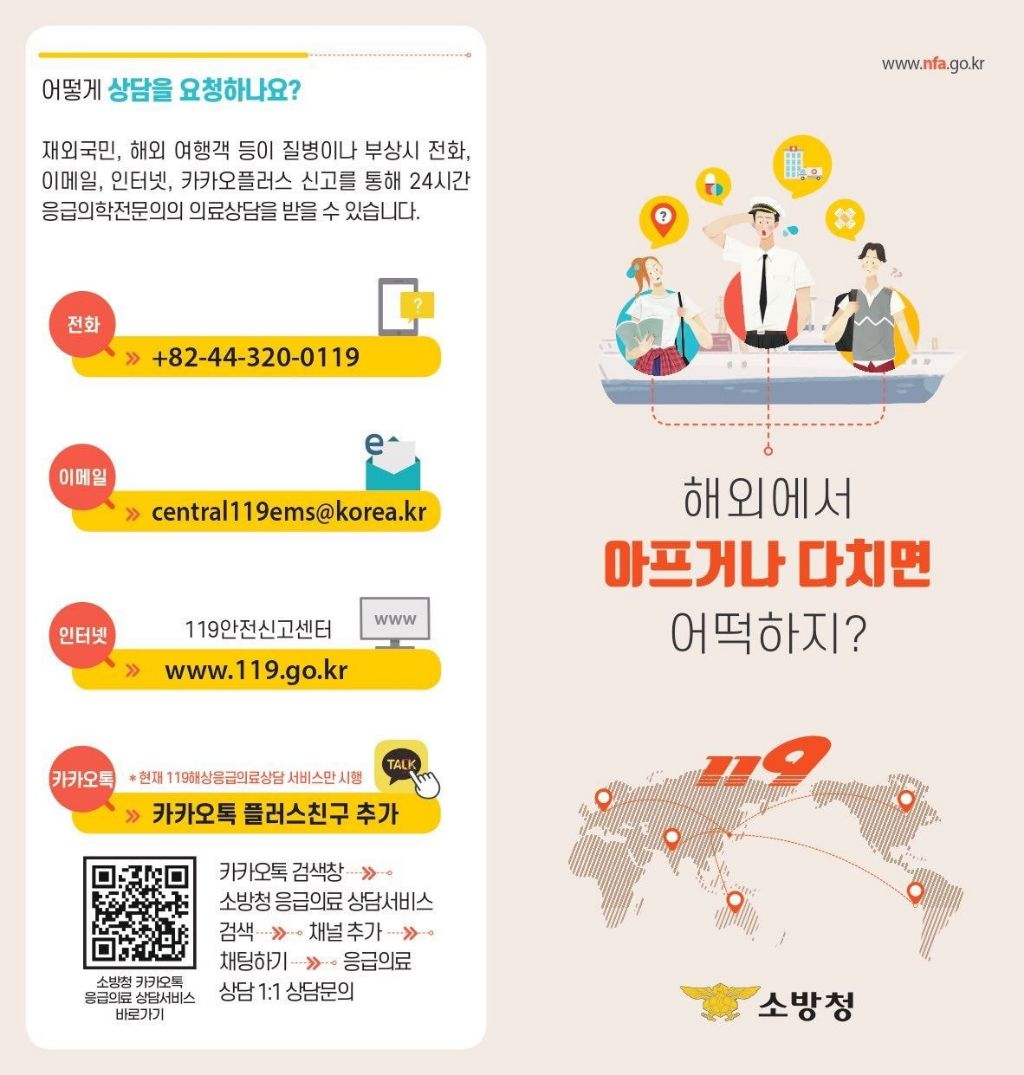 해외에서 다쳤을때 119응급 상담법!!! | 인스티즈