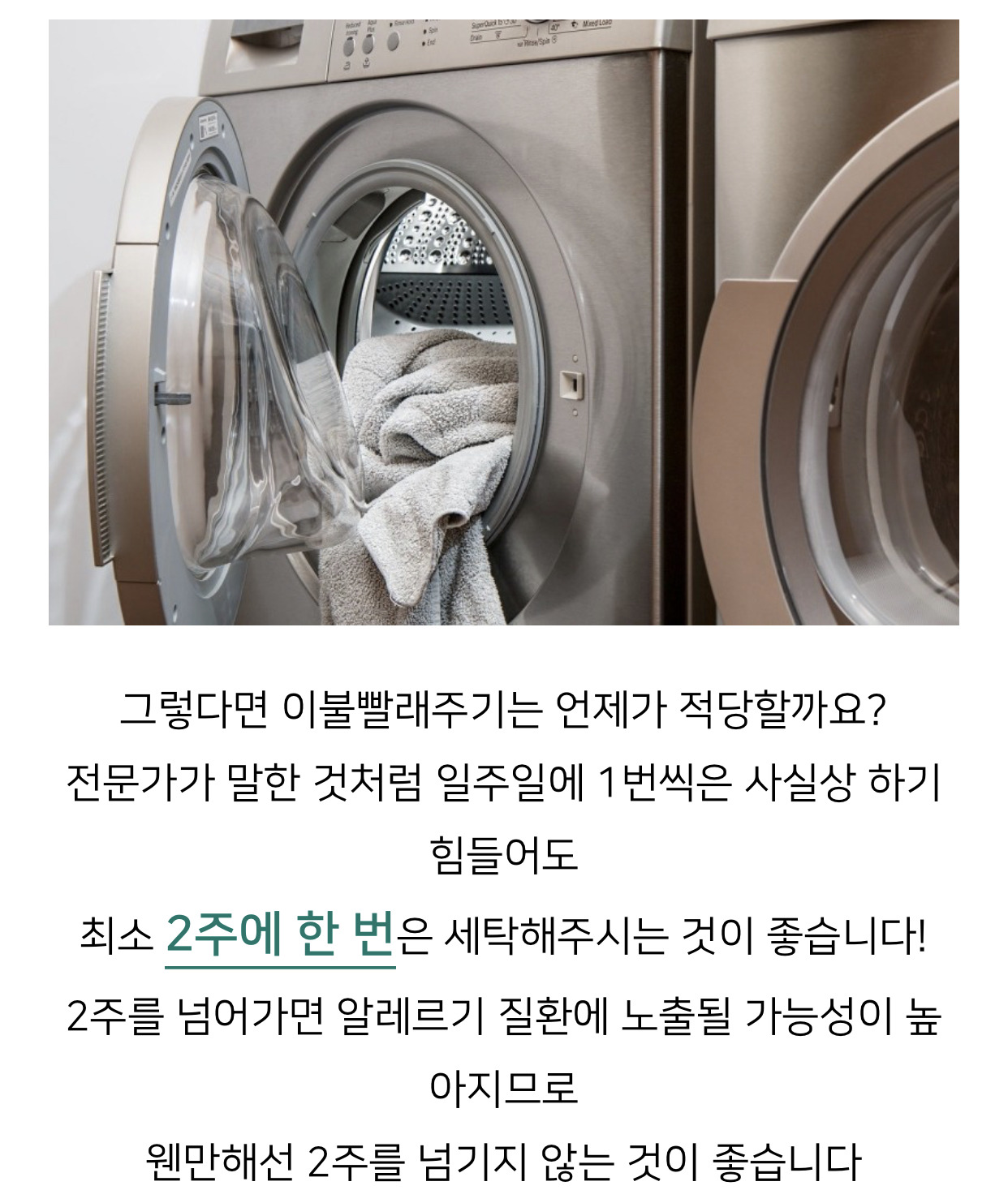 이불빨래 언제 했어?