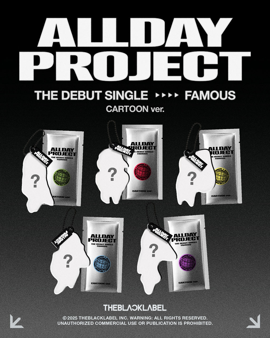 더블랙레이블 혼성그룹 ALLDAY PROJECT 데뷔 싱글 'FAMOUS' 앨범 사양 | 인스티즈