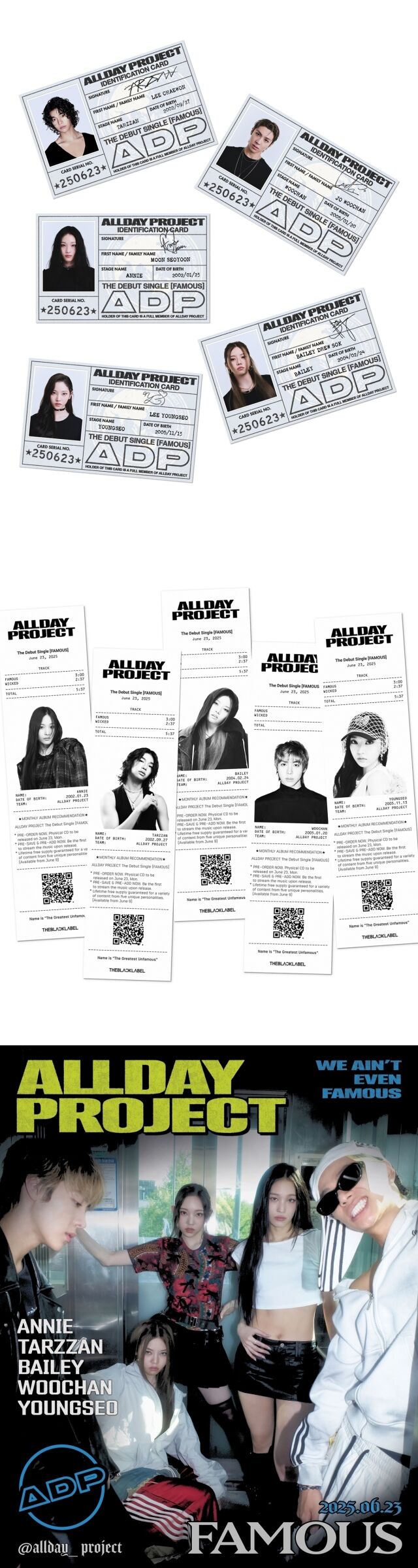 '테디표 혼성 그룹' 올데이 프로젝트, 베일 벗었다…데뷔 싱글 '페이머스' | 인스티즈