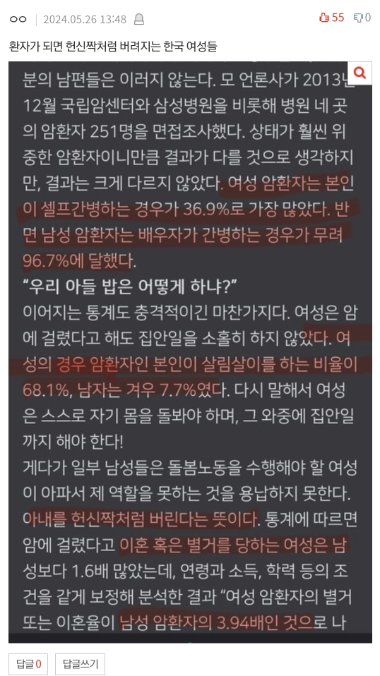 [네이트판] 간병하다보면 결혼 굳이 해야하나 싶어요 | 인스티즈