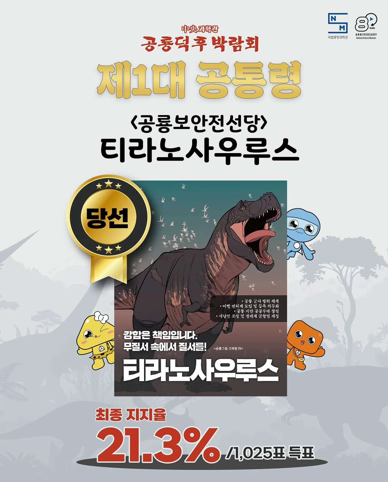 제1대 공룡 대통령 선거 결과 | 인스티즈