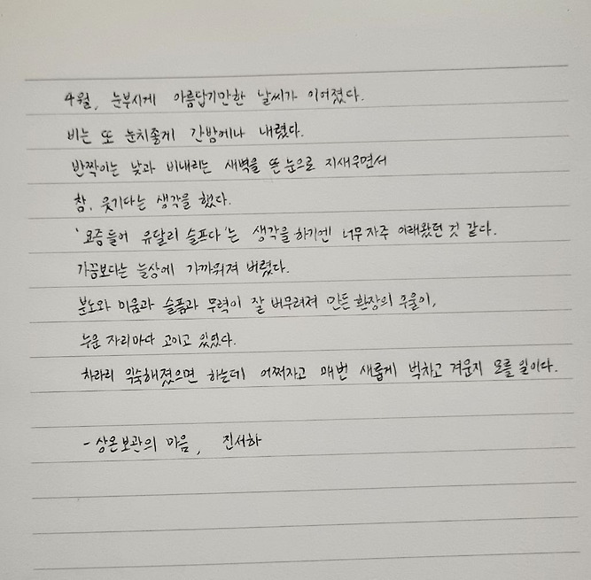 지나간 봄을 그리워하며 - 독서달글 필사 컨텐츠 | 인스티즈