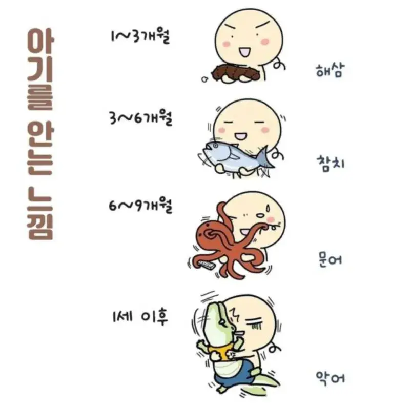  아기를 안는 느낌
