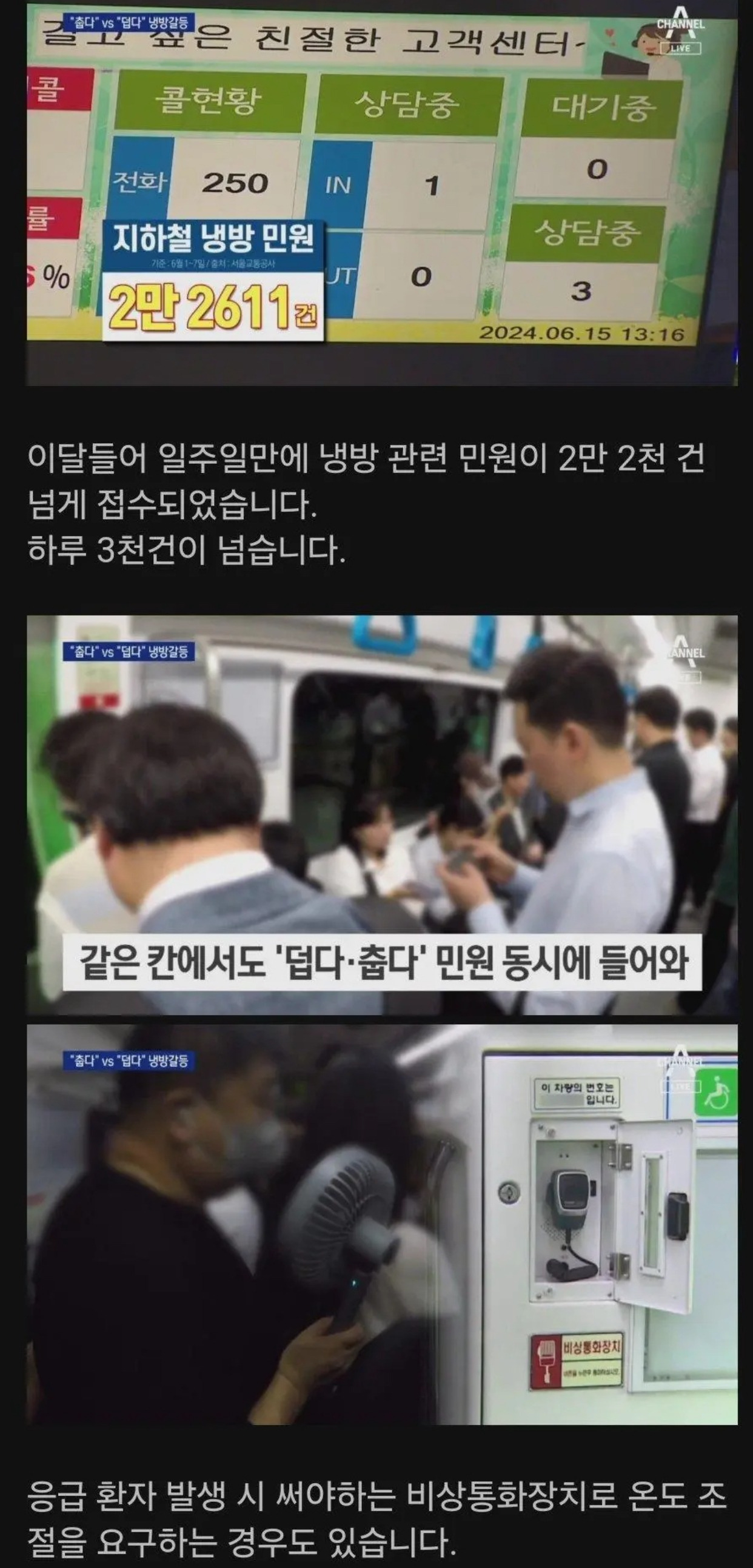 "춥다” vs "덥다” 하루 3천건 냉방민원 | 인스티즈