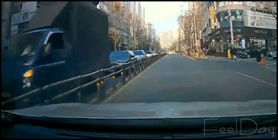 도로에서 차량 운전자 반응속도.gif | 인스티즈