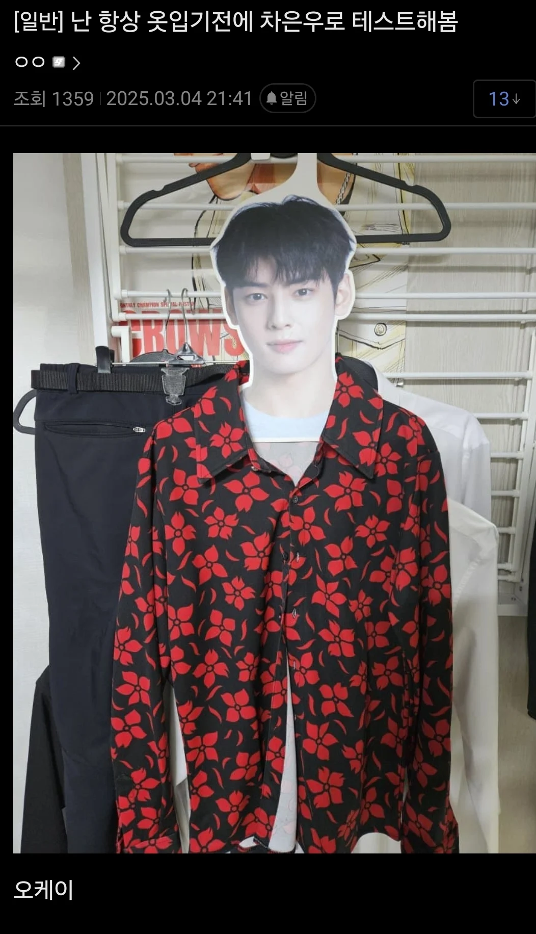 난 항상 옷입기전에 차은우로 테스트해봄 | 인스티즈