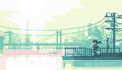 늦은 새벽 도트 감성.gif | 인스티즈