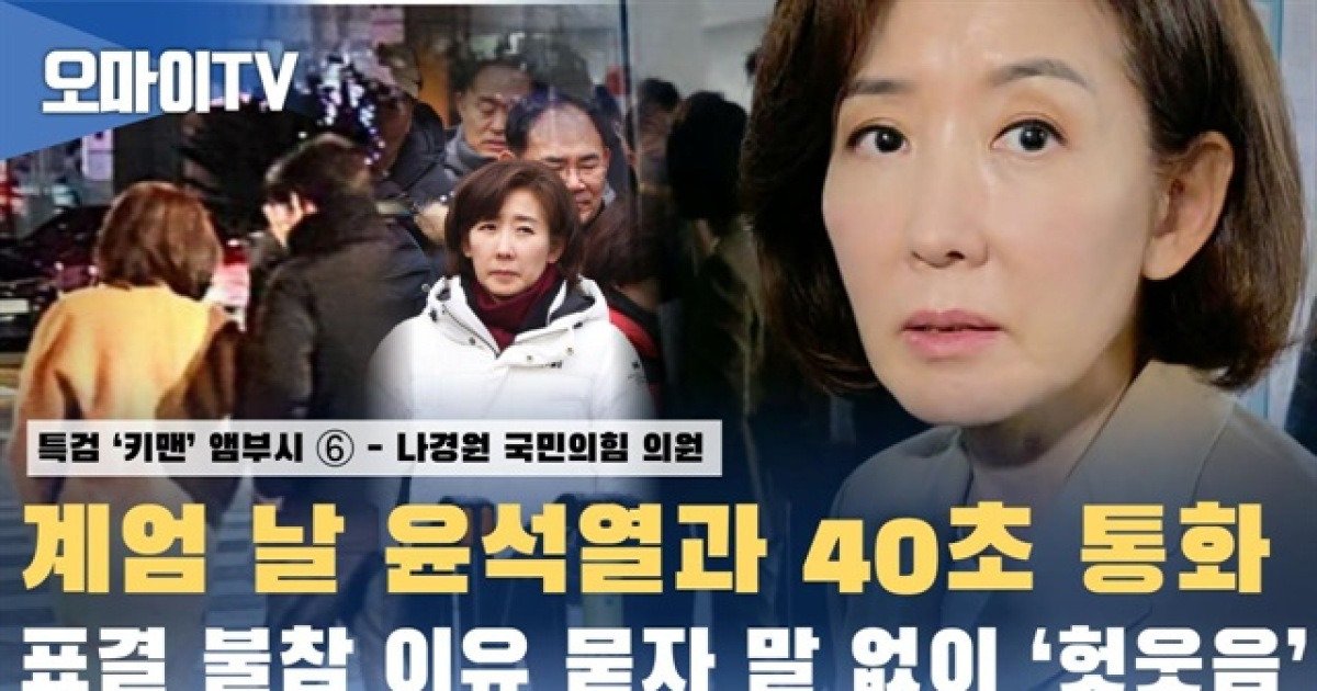 '윤석열 통화' 내용 묻자 쏘아붙인 나경원, '계엄 표결 불참' 질문엔 헛웃음 | 인스티즈
